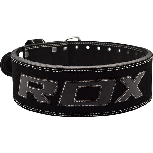 RDX BLACK LEATHER POWERLIFTING BELT-2